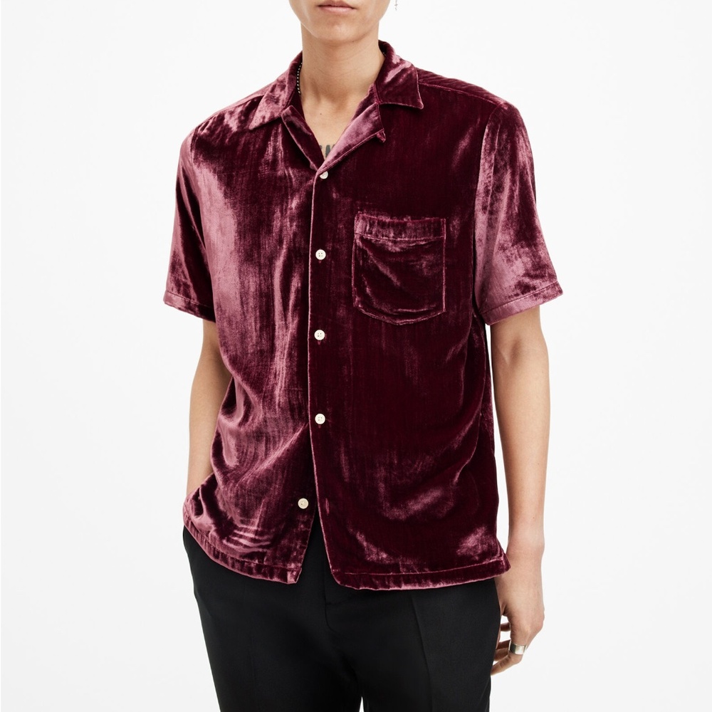 NWT! All saints men's Runa relaxed fit shirt, size S